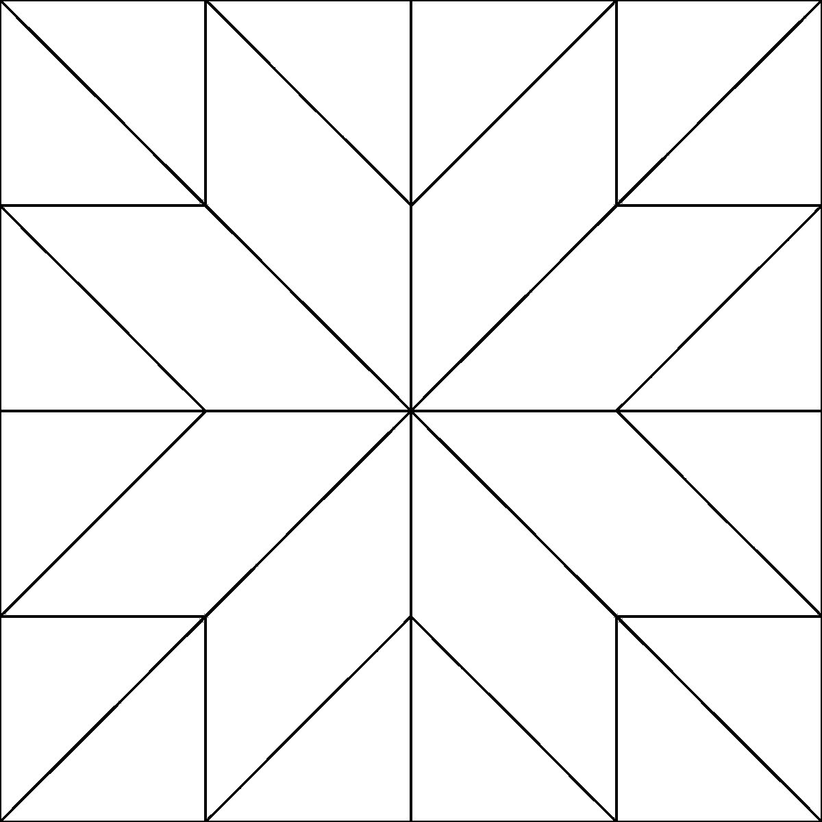Pattern 64, Eight-Point Star barn quilt pattern thumbnail